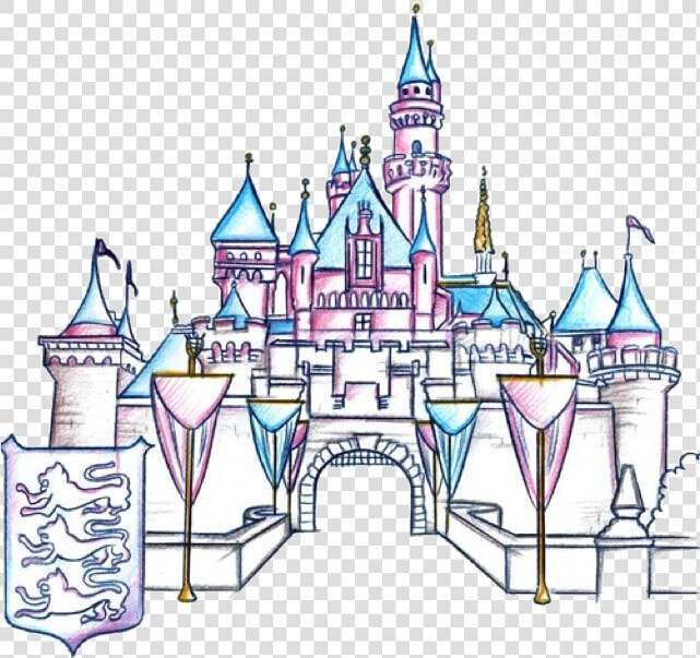 Disney Castle Disneyland Clipart Transparent Png   Disneyland Castle Drawing  Png DownloadTransparent PNG