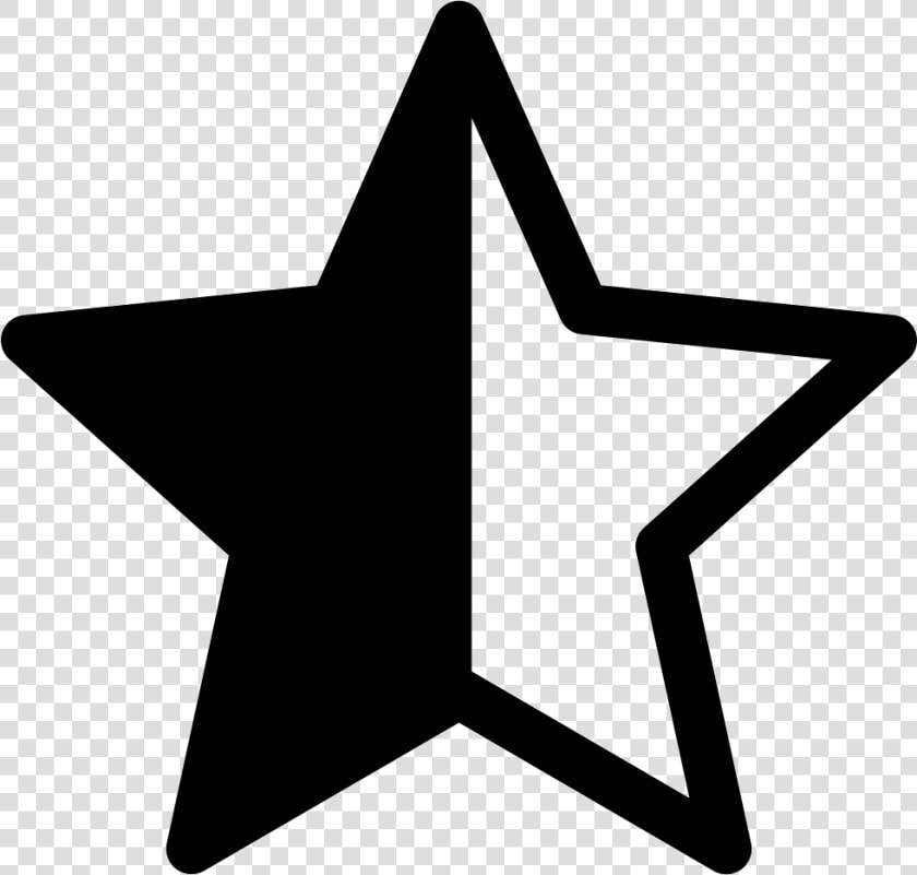 Star Shape With Half Full Comments   Half Full Star Icon Png  Transparent PngTransparent PNG