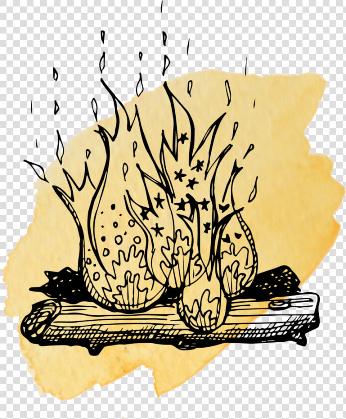 Fire With Yellow Splash Compressed   Illustration  HD Png DownloadTransparent PNG