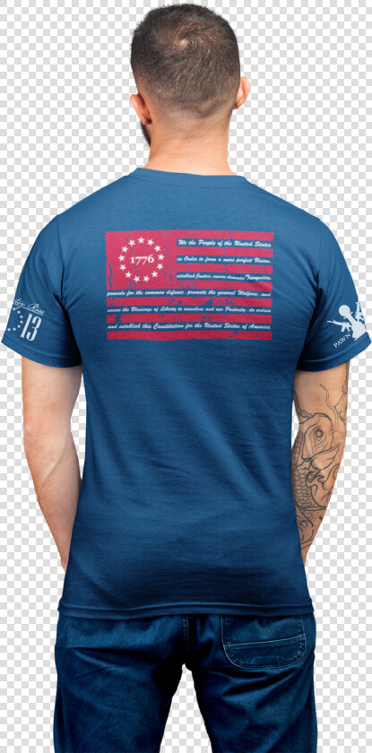 Pawn Rising Betsy Ross 013 Back Of Shirt Model  HD Png DownloadTransparent PNG