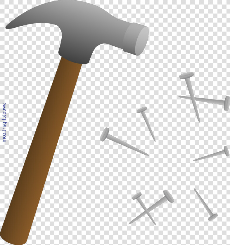 Clipart Of Hammer  Nails And Claw Hammer   Stonemason  39 s Hammer  HD Png DownloadTransparent PNG