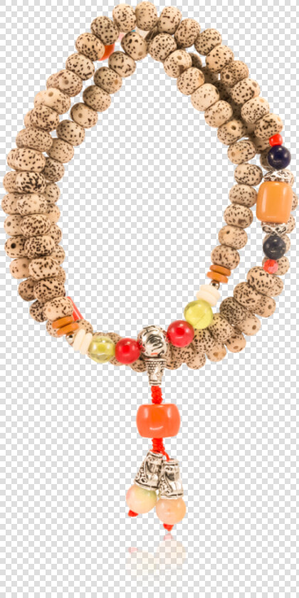 I S White Lotus Buddha Seed Long Bracelets With Rose   Necklace  HD Png DownloadTransparent PNG