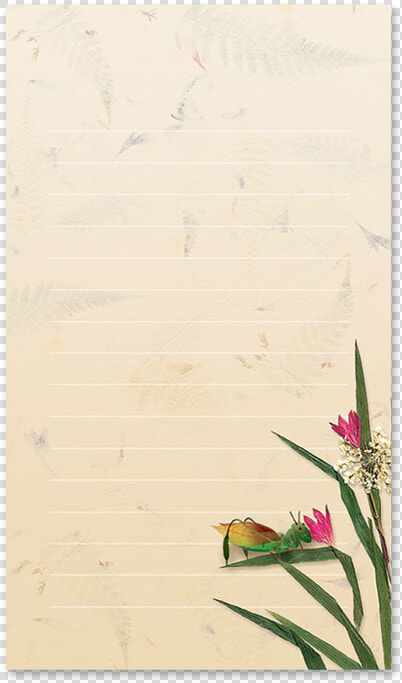 Cricket Garden Dweller Mini Notepad Image   Heliconia  HD Png DownloadTransparent PNG