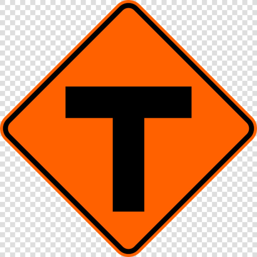 T Intersection Warning Trail Sign Orange   Schwimmabzeichen Pinguin  HD Png DownloadTransparent PNG