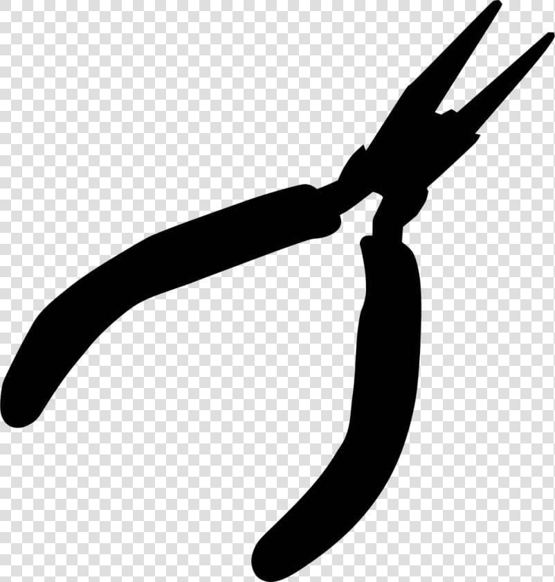 Transparent Pliers Clipart   Needle Nose Pliers Silhouette Png  Png DownloadTransparent PNG