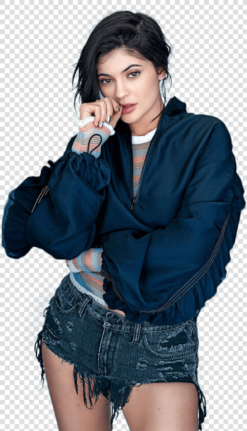 Kylie Jenner Blue Shirt Png Image   Kylie Jenner Glamour  Transparent PngTransparent PNG