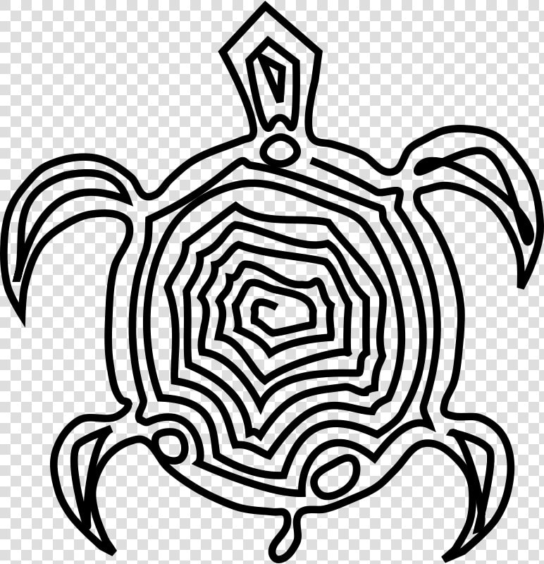 Sea Turtle Hawaiian Tortoise   Sea Shells Clip Art Black And White  HD Png DownloadTransparent PNG