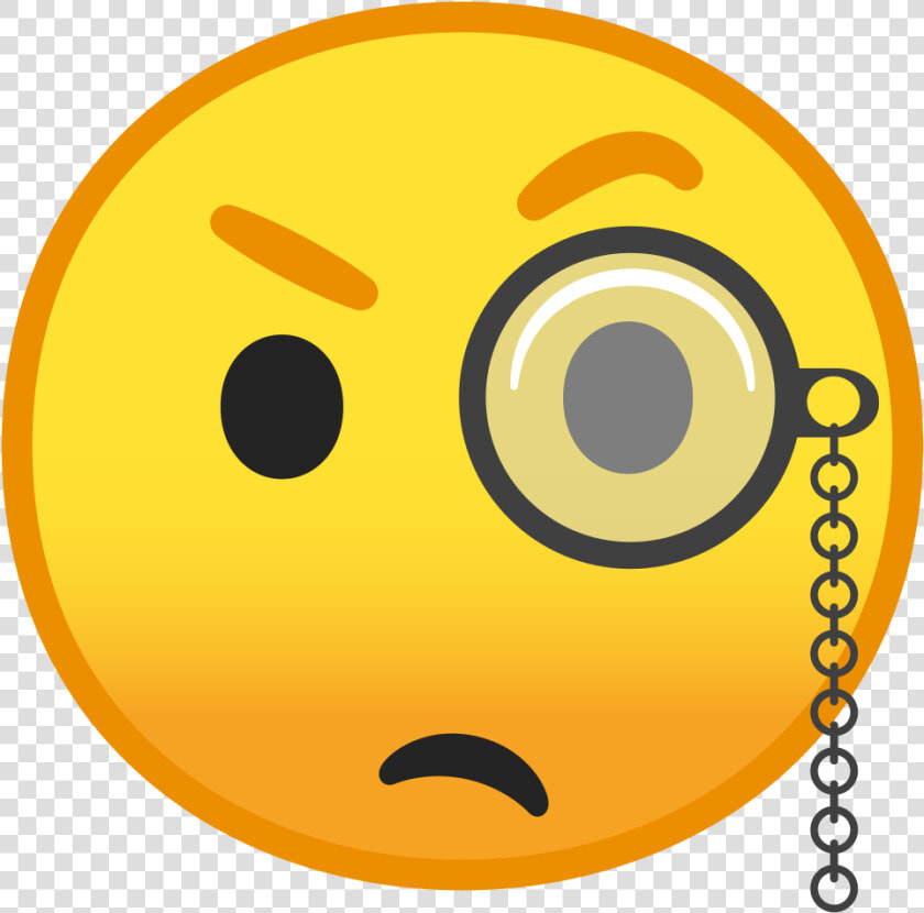 Smiley Clip Art Text Messaging   Emoji With Monocle Android  HD Png DownloadTransparent PNG