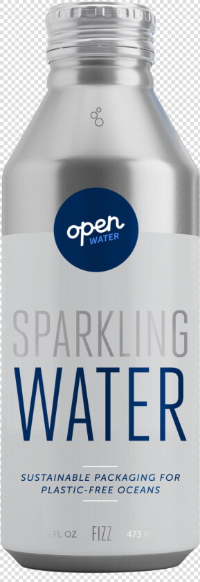 Open Water Sparkling Water In Aluminum Bottle   Open Water Canned Water  HD Png DownloadTransparent PNG