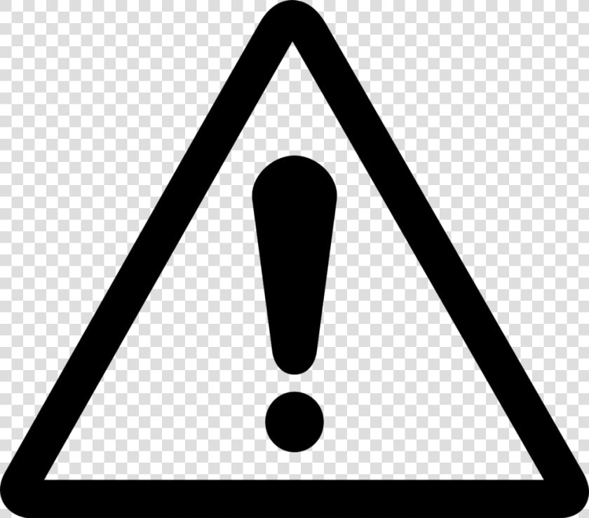 Exclamation Mark  Warning  Danger  Attention  Black   Warning Icon Black And White  HD Png DownloadTransparent PNG