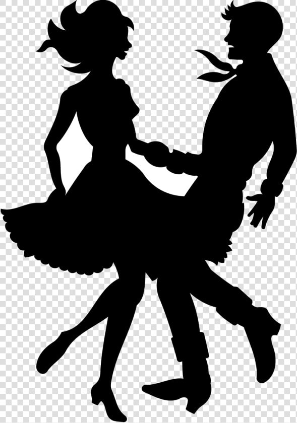 Square Dance Silhouette Png   Black And White Clip Art Square Dancing  Transparent PngTransparent PNG