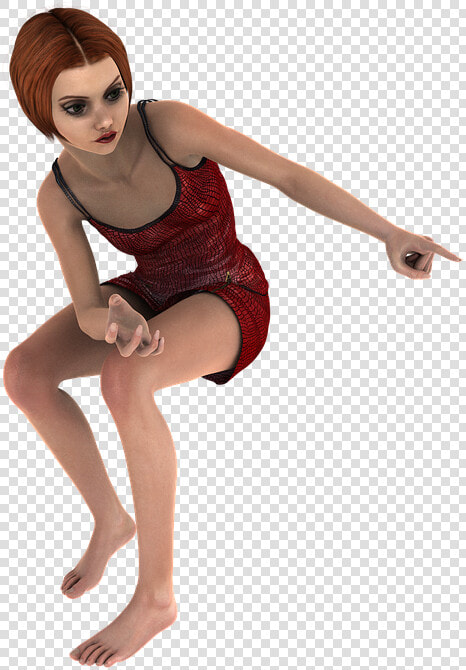 Woman  Girl  Lady  Sitting  3d  Render   Girl Sitting 3d Render  HD Png DownloadTransparent PNG