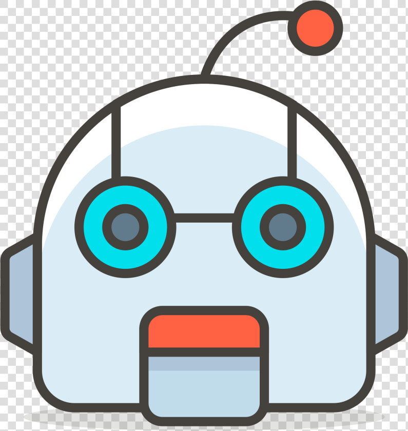 Hungry Face Robot Emoji Clipart Transparent Png   Robot Face Png Cartoon  Png DownloadTransparent PNG