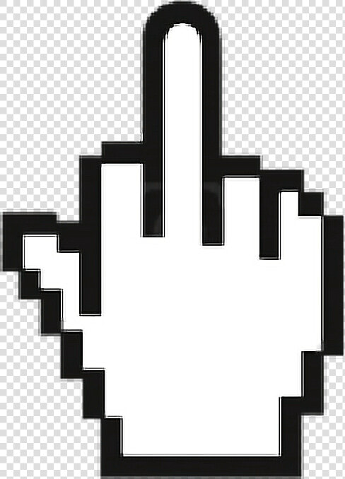 Pixel Grungeaesthetic Aesthetic Vaporwave   Middle Finger Cursor Png  Transparent PngTransparent PNG