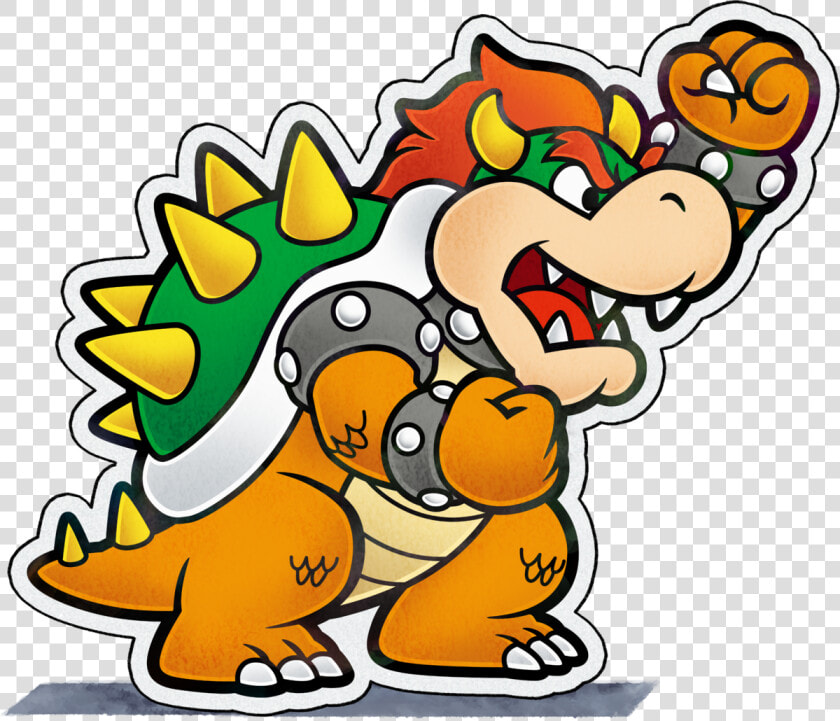 Mario And Luigi Paper Jam Paper Bowser  HD Png DownloadTransparent PNG