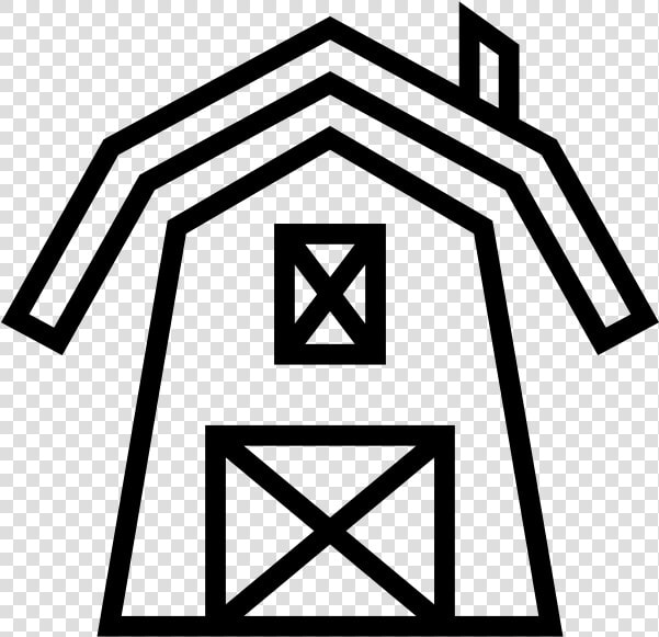 Barn Rubber Stamp   Barn With Silo Outline  HD Png DownloadTransparent PNG