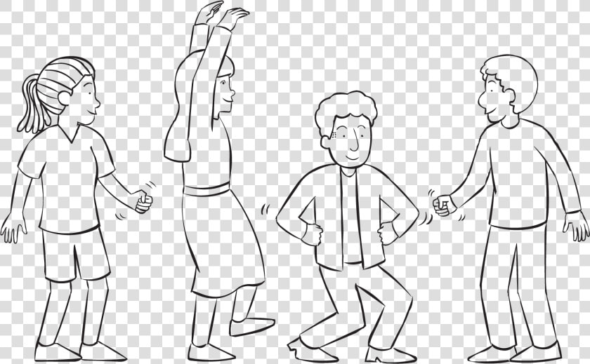 Group Playing A Version Of Rock Paper Scissors In Fun   Rock Paper Scissors Stance  HD Png DownloadTransparent PNG