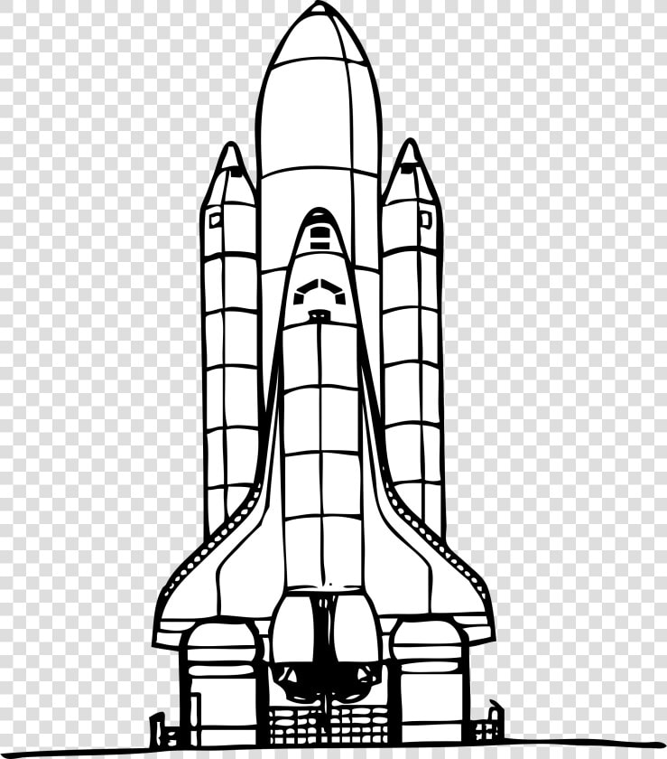 Space Shuttle Clipart Black And White   Space Shuttle Challenger Outline  HD Png DownloadTransparent PNG