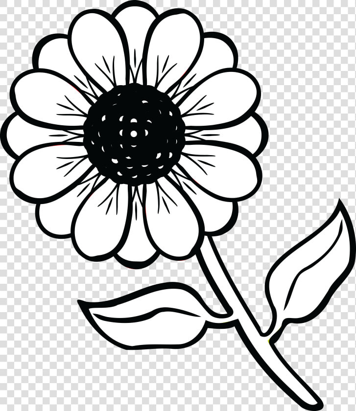 Transparent Flowers Clipart Black And White   Flower Black And White  HD Png DownloadTransparent PNG