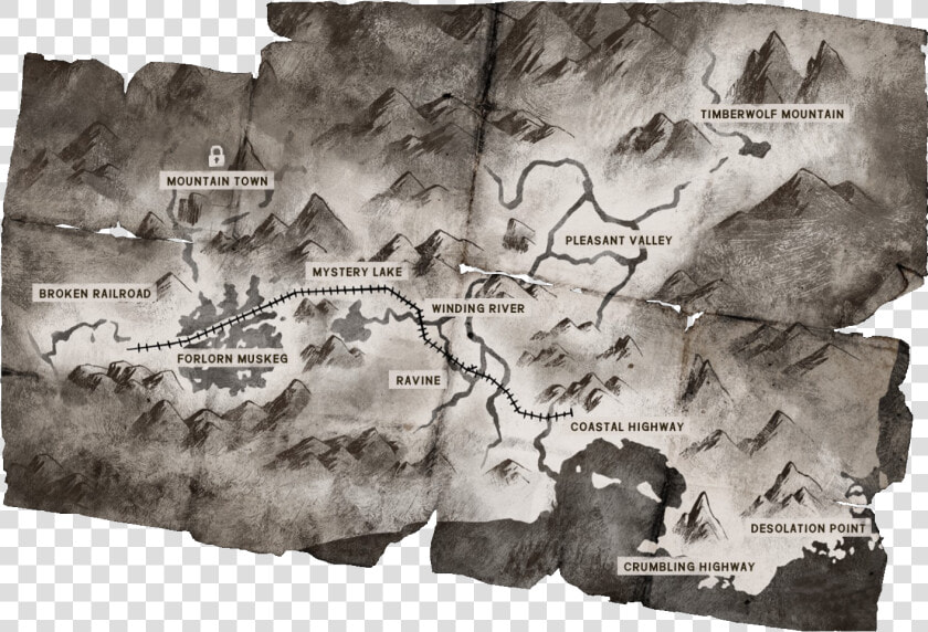 The Long Dark Wiki   Long Dark Wolf Mountain Map  HD Png DownloadTransparent PNG