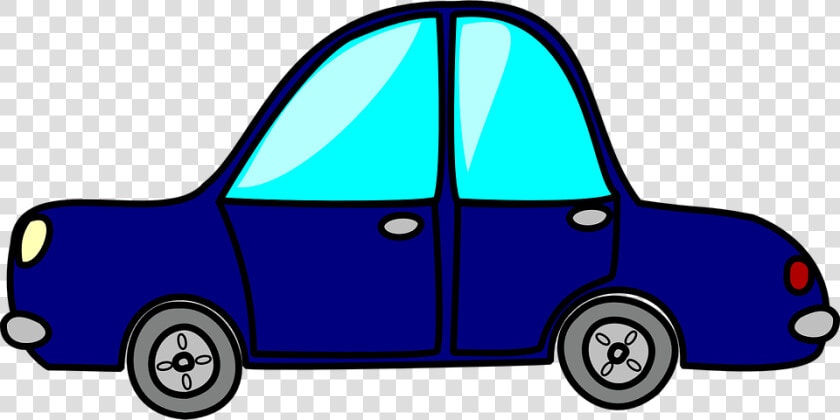 Coche  Azul  Lado  Vehículo  Dibujo  Dibujos Animados   Car Clip Art  HD Png DownloadTransparent PNG