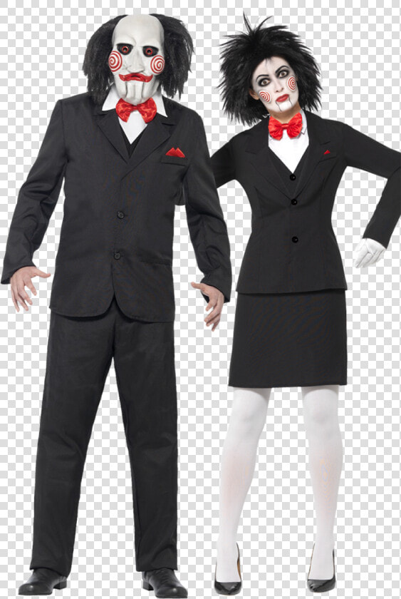 Saw Puppet Couples Costume   Jigsaw Costume  HD Png DownloadTransparent PNG