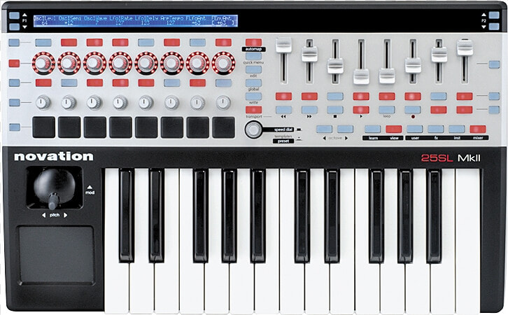 Novation 25 Sl Mkii Keyboard Controller   Novation Sl Mkii 25  HD Png DownloadTransparent PNG