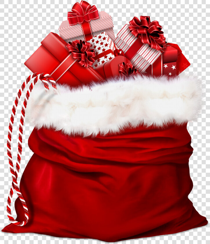 Santa Claus  Gifts  Red  Bag  Christmas Present   Santa Toy Bag Png  Transparent PngTransparent PNG