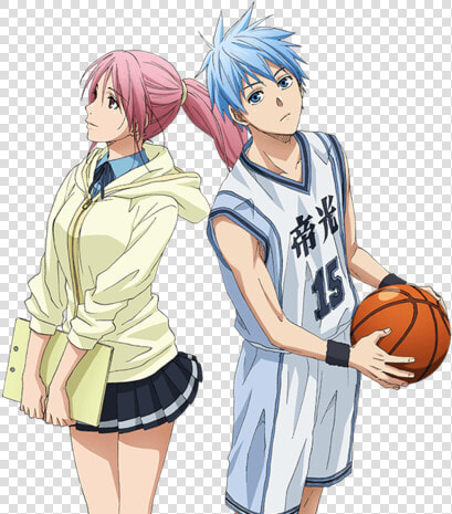 Anime  Kuroko No Basket  And Kuroko Tetsuya Image   Satsuki Momoi  HD Png DownloadTransparent PNG