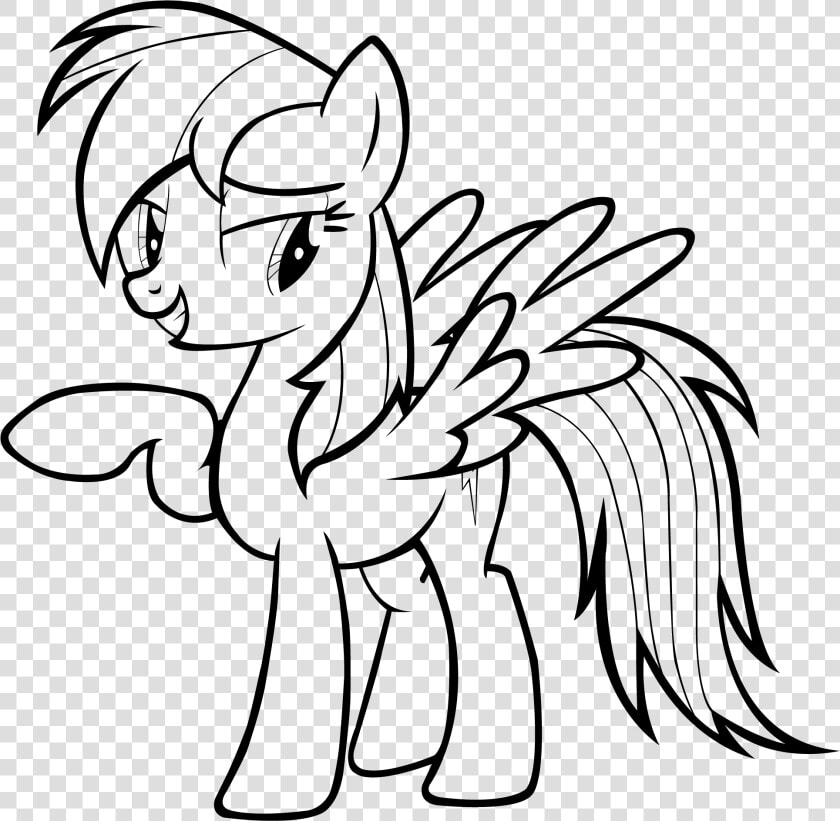 Rainbow Dash Coloring Pages For Kid My Little Pony   My Little Pony Coloring Pages Rainbow Dash  HD Png DownloadTransparent PNG