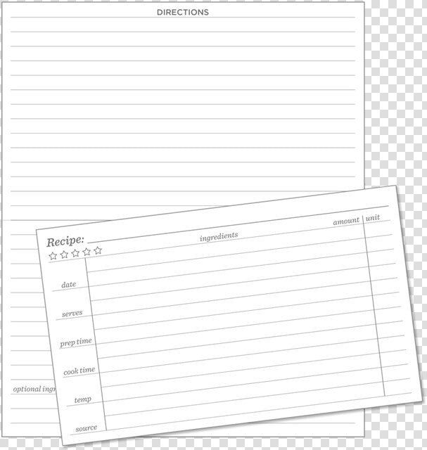 Recipe Card Png  Transparent PngTransparent PNG