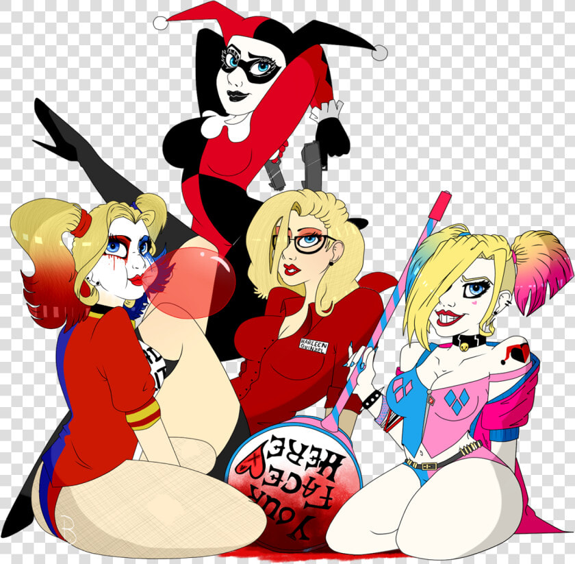 Harley Quinn Evolution   Evolution Of Harley Quinn  HD Png DownloadTransparent PNG