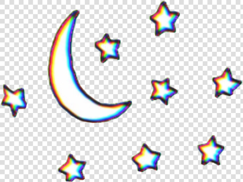  aesthetic  tumblr  aesthetictumblr  moon  stars  cute   Transparent Moon And Stars  HD Png DownloadTransparent PNG