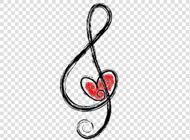 Concerts With Causes  Inc   Treble Clef Transparent Background Heart  HD Png DownloadTransparent PNG