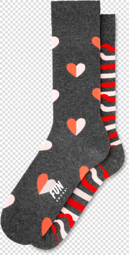 Men S Heart  amp  Ribbon Stripe Socks   Sock  HD Png DownloadTransparent PNG