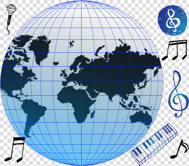 Different Types Of Music Around The World   Music Around The Globe  HD Png DownloadTransparent PNG