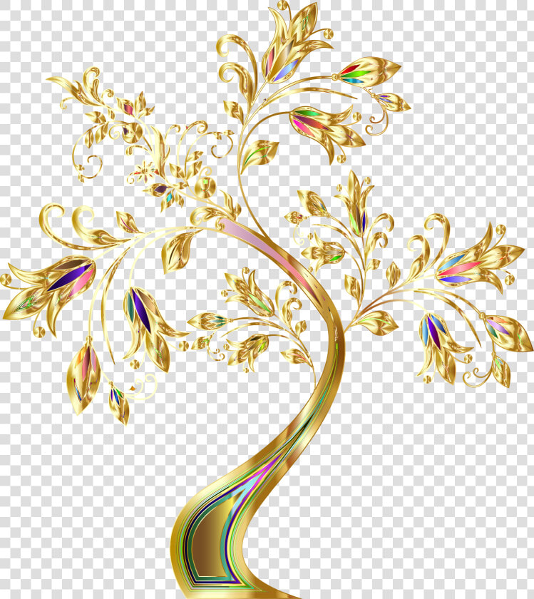 Floral Tree Supplemental 11 No Background Clip Arts   Clear Background Flower Border Design Png  Transparent PngTransparent PNG