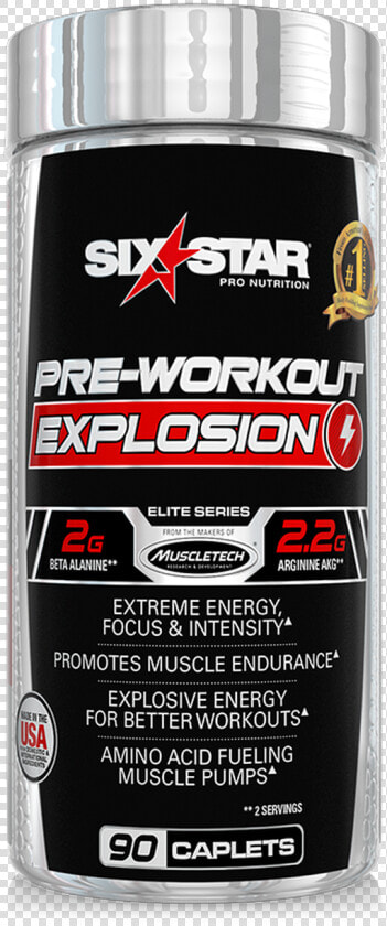 Pre workout Explosion Pill   Six Star Pre workout Explosion  HD Png DownloadTransparent PNG