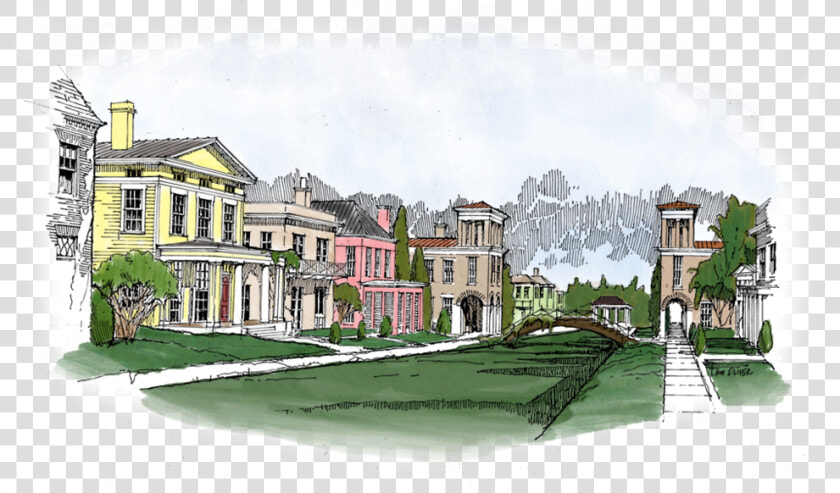 Prespective Drawing Neighborhood   House  HD Png DownloadTransparent PNG