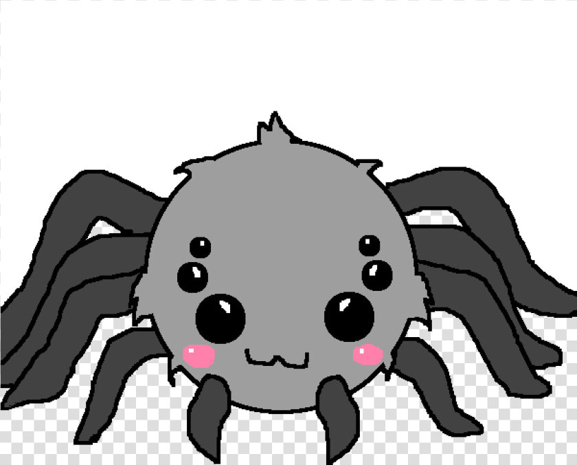 Spiders Clipart White Eye   Cartoon Spider Clipart Black And White  HD Png DownloadTransparent PNG