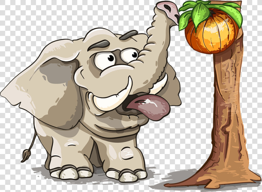 Elephant  Fruit  Tree  Trunk  Tusks  The Language   Television  HD Png DownloadTransparent PNG