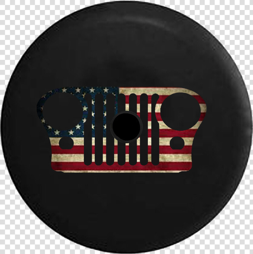 Jeep Wrangler Jl Backup Camera Vintage American Flag   Circle  HD Png DownloadTransparent PNG