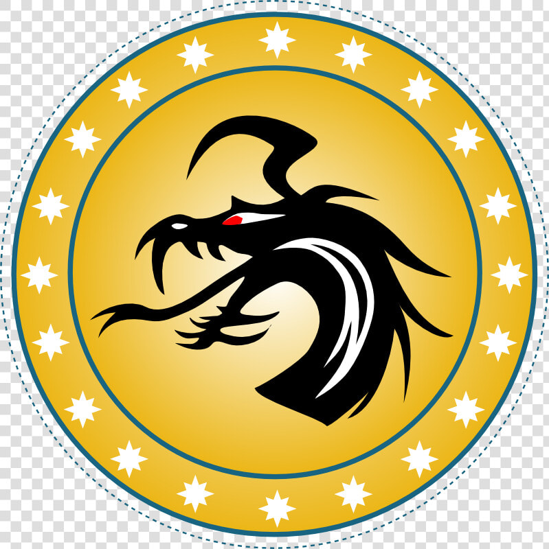 Gold Round Dragon Icon Shower Curtain   New Dragon Logo  HD Png DownloadTransparent PNG