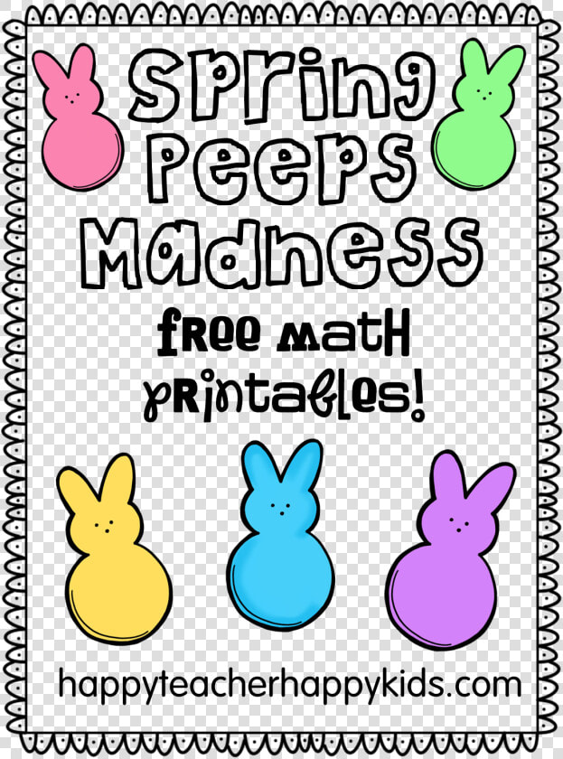 Spring Peeps Madness Cover Image   Peeps Math  HD Png DownloadTransparent PNG