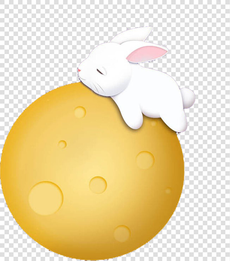 Easter Bunny Rabbit Moon   Domestic Rabbit  HD Png DownloadTransparent PNG