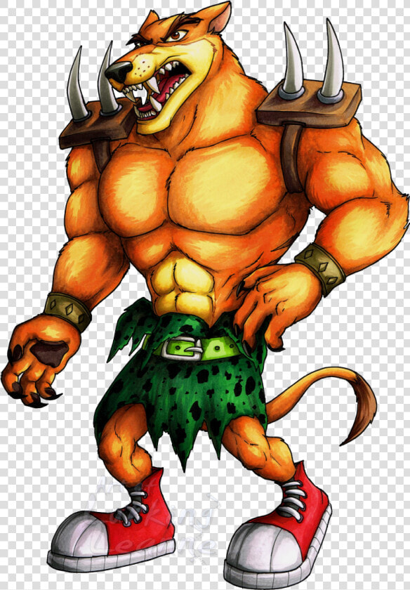 Tiny Tiger   Crash Bandicoot Tiny Tiger Muscle  HD Png DownloadTransparent PNG