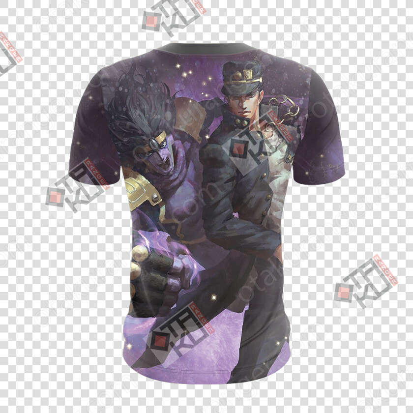 Jojo’s Bizarre Adventure Jotaro Kujo And Star Platinum   Evangelion Eva 01 Hoodie  HD Png DownloadTransparent PNG