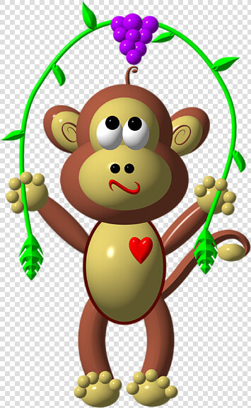 Cartoon Monkey Jump Roping  HD Png DownloadTransparent PNG