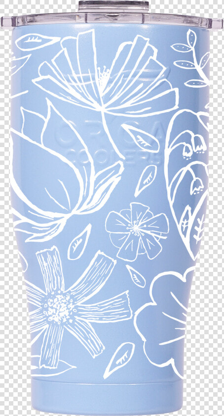 Floral Sketch 27oz Chaser Light Blue clear   Board Short  HD Png DownloadTransparent PNG