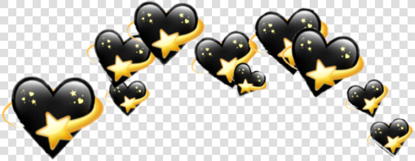  freetoedit  heart  emoji  black  head  crown  circle   Heart Emoji On Head  HD Png DownloadTransparent PNG